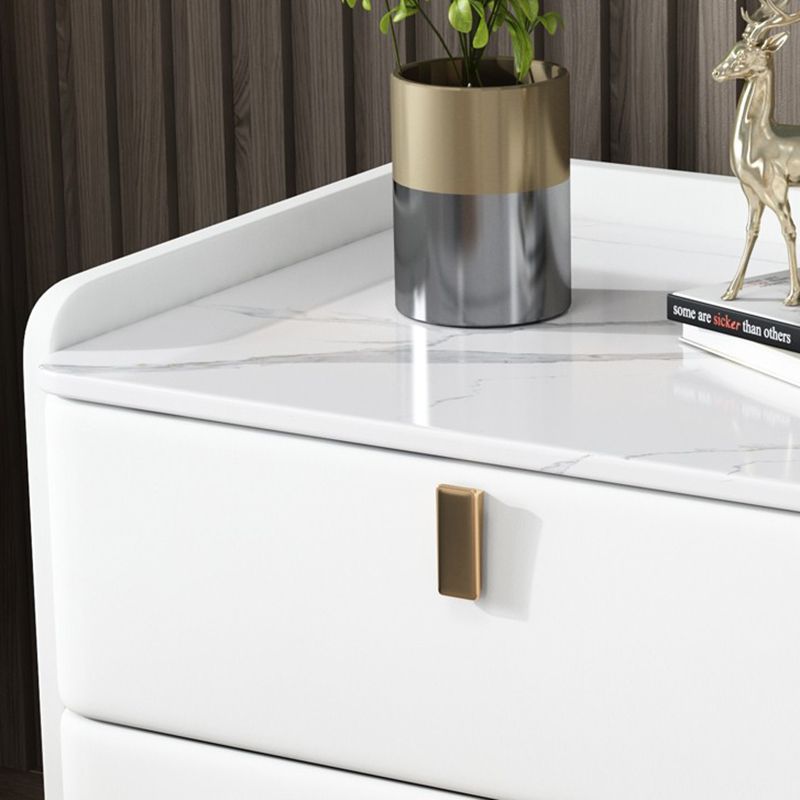 Cama de piedra mesita de noche de acento de glamour mesita de noche con cajones