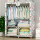 Contemporary Style Steel Wardrobe Cloth Rod Included Wardrobe Closet with Legs Clearhalo 'Armoires & Wardrobes' 'armoires_wardrobes' 'Bedroom Furniture' 'furn' 'furn_armoires_wardrobes' 'Furniture' 1200x1200_9f1b644a-e1d3-4399-ad32-0757055b693e