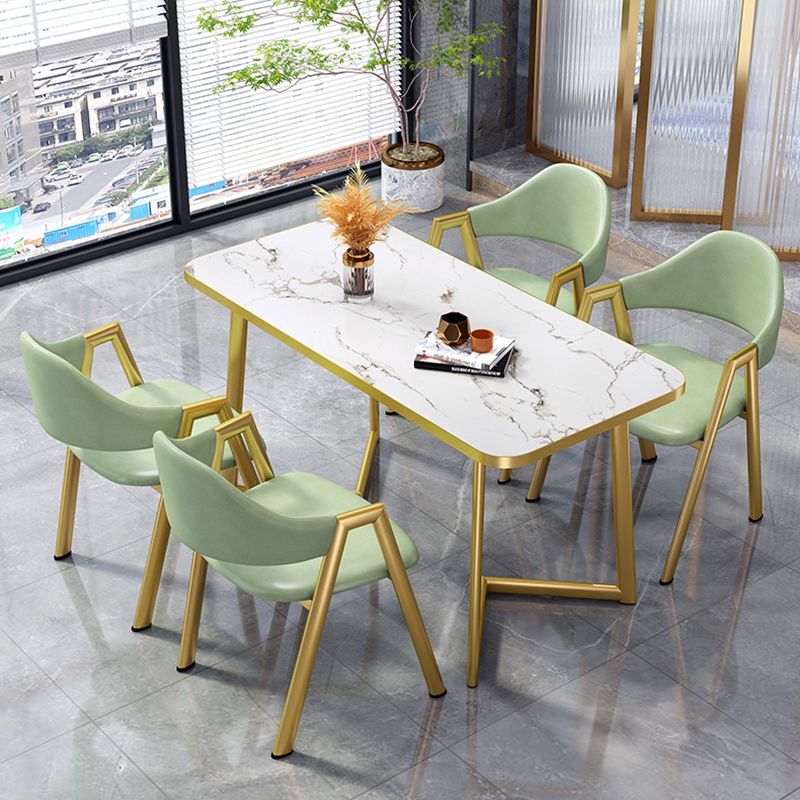 Glam Standard MDF Dining Table Rectangle Shape Dining Table for Kitchen Clearhalo ' dining_table' 'Dining Tables & Seating' 'Dining Tables' 'furn' 'furn_dining_table' 'Furniture' 'furniture_dining_table' 'Kitchen & Dining Furniture' 'kitchen&dining_furn' 'kitchen' 'kitchen_dining_table' 1200x1200_9f1baef6-a1cc-4ff5-951e-d7de085b4568