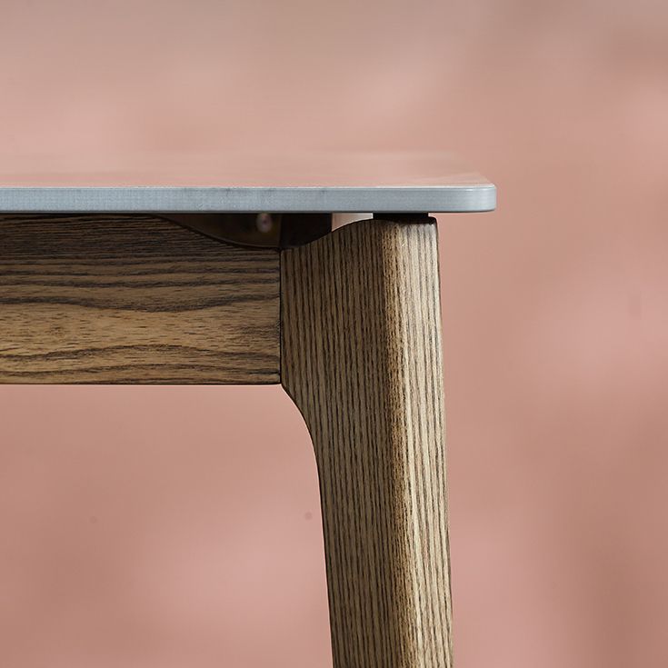 Mid-Century Modern Rectangle Dining Table Grey Sintered Stone Table with 4 Ash Solid Wood Legs Clearhalo ' dining_table' 'Dining Tables & Seating' 'Dining Tables' 'furn' 'furn_dining_table' 'Furniture' 'furniture_dining_table' 'Kitchen & Dining Furniture' 'kitchen&dining_furn' 'kitchen' 'kitchen_dining_table' 1200x1200_9f1c09a1-d1ea-4d0c-9056-11b516deb831