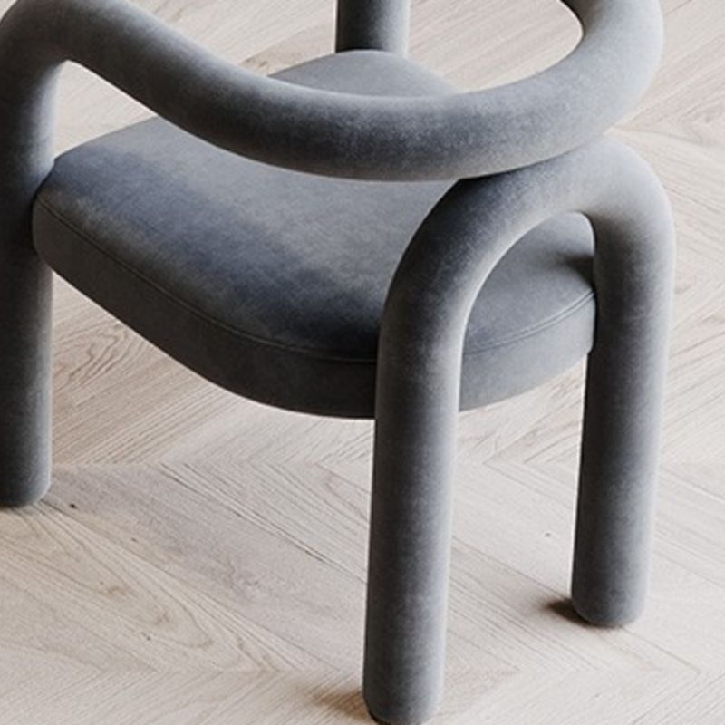 Contemporary Style Dining Chairs Velvet Open Back Arm Chair for Home Clearhalo 'Dining Chairs' 'Dining Tables & Seating' 'dining_chair' 'furn' 'furn_dining_chair' 'Furniture' 'Kitchen & Dining Furniture' 1200x1200_9f1c545f-9eab-4c2b-a156-7d6b80a34aae