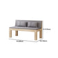Modern 2/3-seater Settee Fabric Armless Settee with Wood Accents