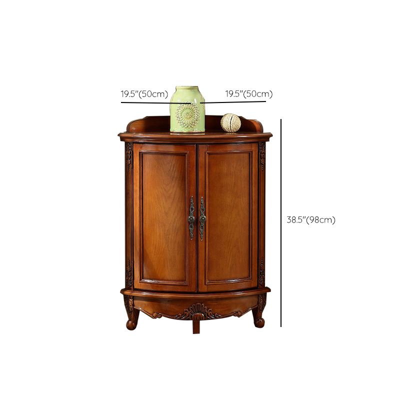 Mid-Century Modern Cabinet with Doors and Cabriole Legs in Solid Wood Clearhalo 'Cabinets & Chests' 'cabinets_chests' 'furn' 'furn_cabinets_chests' 'Furniture' 'Living Room Furniture' 1200x1200_9f1ec4ad-8ef1-4f9c-9bd4-c420603439ec