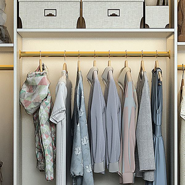 Engineered Wood Wardrobe Cabinet Modern Wardrobe Closet with Shelves for Home Clearhalo 'Armoires & Wardrobes' 'armoires_wardrobes' 'Bedroom Furniture' 'furn' 'furn_armoires_wardrobes' 'Furniture' 1200x1200_9f21a685-a8f0-4c35-9df5-a43b112a686d