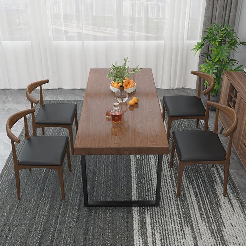 Solid Wood Dining Table Industrial Style Dining Site Table with Sled Base Clearhalo ' dining_table' 'Dining Tables & Seating' 'Dining Tables' 'furn' 'furn_dining_table' 'Furniture' 'furniture_dining_table' 'Kitchen & Dining Furniture' 'kitchen&dining_furn' 'kitchen' 'kitchen_dining_table' 1200x1200_9f223622-0312-4117-b1e8-9e87b51c7754