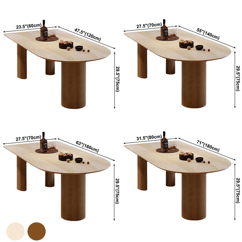 Solid Wood Contemporary Free Form Indoor Table Wood Top Table for Dining Room Clearhalo ' dining_table' 'Dining Tables & Seating' 'Dining Tables' 'furn' 'furn_dining_table' 'Furniture' 'furniture_dining_table' 'Kitchen & Dining Furniture' 'kitchen&dining_furn' 'kitchen' 'kitchen_dining_table' 1200x1200_9f2241e8-d552-4ac2-9b7e-4fefaa853bc6