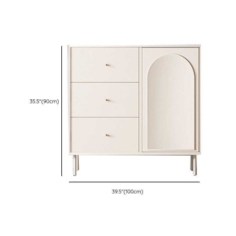 リビングルーム用のドア付きモダンなダイニングサーバーエンジニアリングウッドビュッフェサーバー