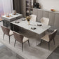 Modern Kitchen Stone Furniture 5 Pcs Standard Height Dining Room Table Set