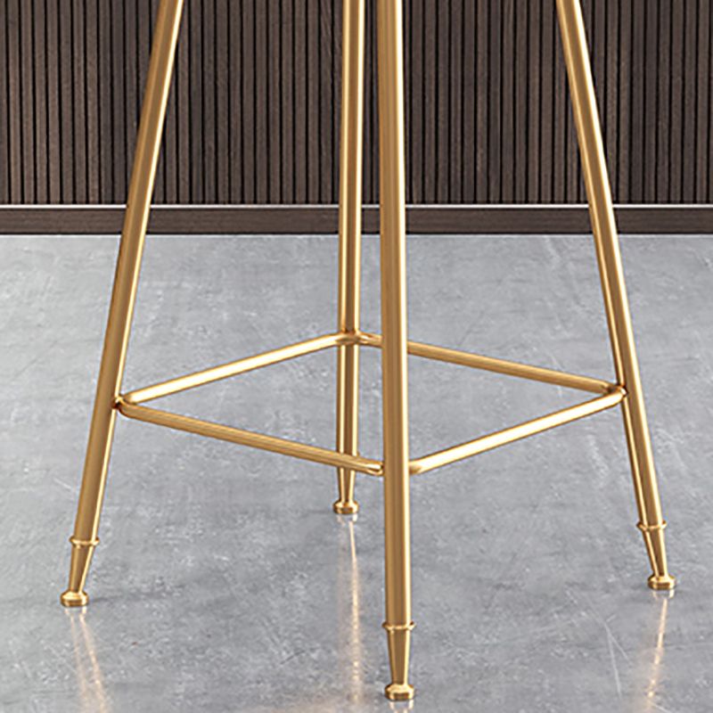Nordic Glam Bar Stool Round Counter Bar-Stool with Metal Legs Clearhalo 'Bar Furniture' 'Bar Stools' 'bar_stools' 'furn' 'furn_bar_stools' 'Furniture' 'furniture_bar_stools' 'Kitchen & Dining Furniture' 1200x1200_9f23c88e-7499-4ec5-bd09-321479e86ef5