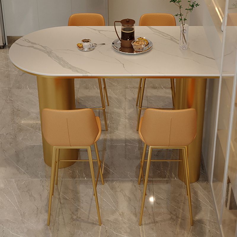 Tavolo da bancone in pietra rettangolare Glam Set tavolo da bar da 1/5 pezzi per soggiorno
