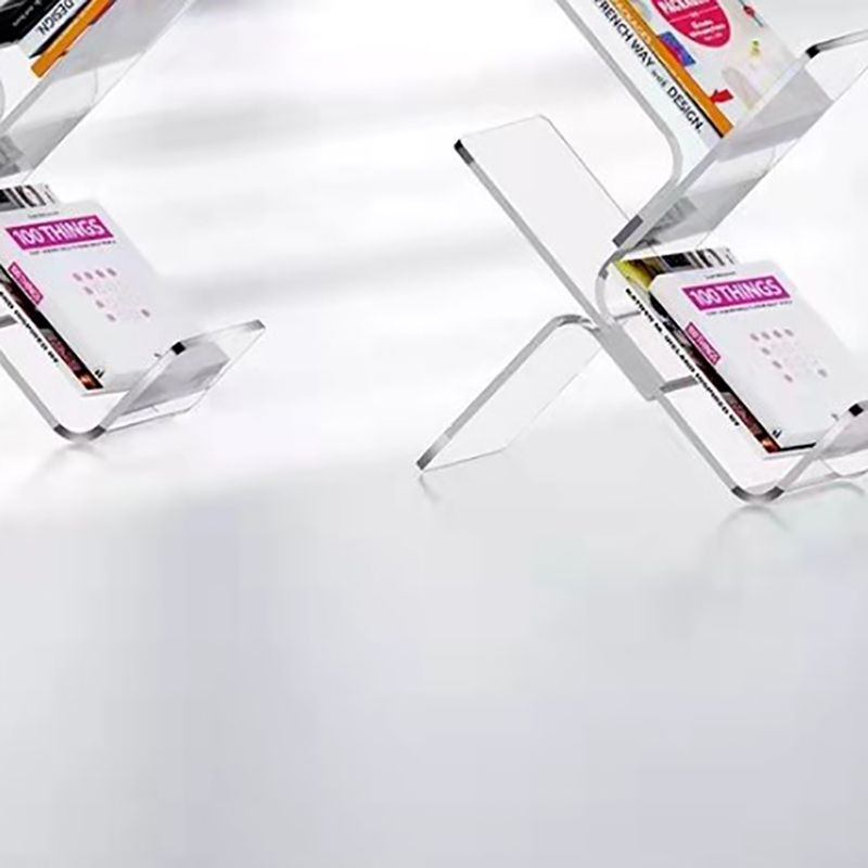 アクリル7.9 "ワイドブックシェルフモダンなオープンバックブックケースのスタディルーム