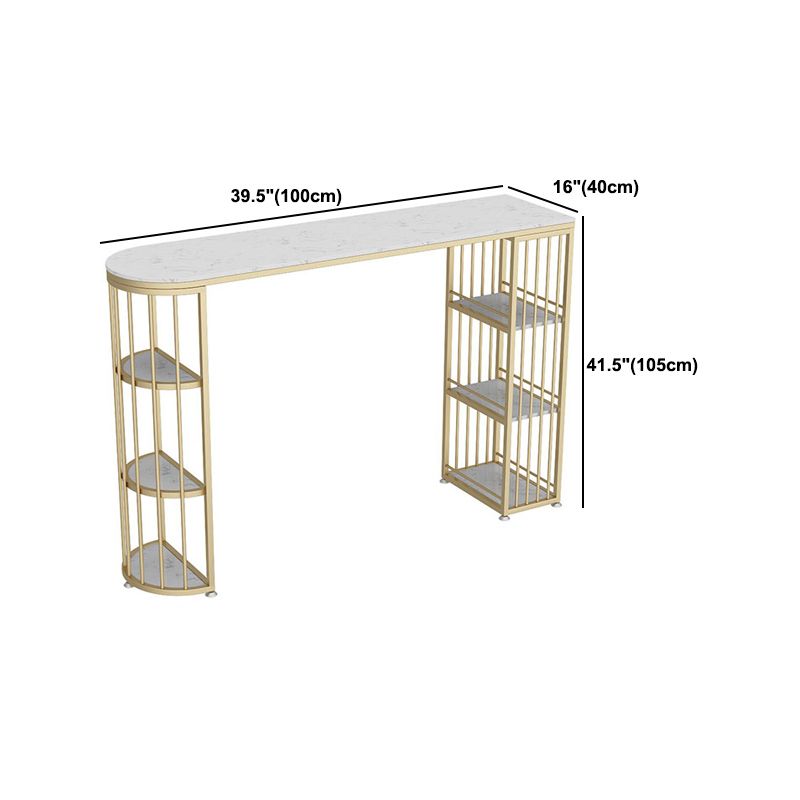 1/2/3 Pieces Glam Iron Bar Table Set White Faux Marble Top Bistro Set with Shelf Clearhalo 'Bar Furniture' 'furn' 'furn_home_bar_bar_sets' 'Furniture' 'Home Bars & Bar Sets' 'home_bar_bar_sets' 'Kitchen & Dining Furniture' 1200x1200_9f25f2ee-3f76-44e2-811e-5ada55e0c779