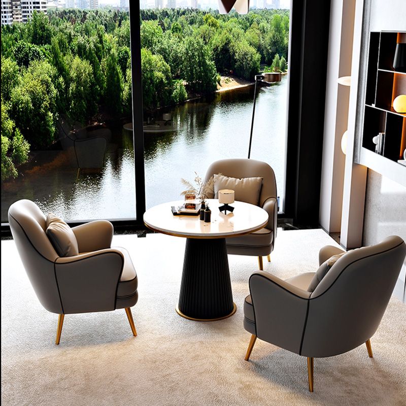 Contemporary Pillow Back Chair Recessed Arms Pillow Back ArmChair Clearhalo 'Accent Chairs' 'accent_chairs' 'Chairs & Seating' 'furn' 'furn_accent_chairs' 'Furniture' 'Living Room Furniture' 1200x1200_9f2645e6-9780-4e08-841b-e6a033ff499e