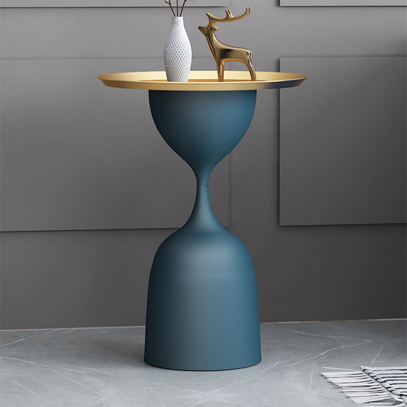 Tavolo di accento del divano di divano di metà secolo largo 11,8 "tavolo da piedistallo in metallo tavolino