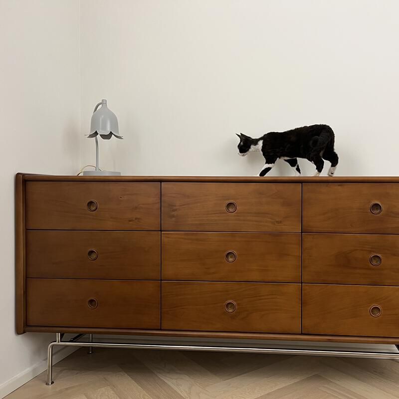 Commode double ultra moderne en pin, commode de rangement pour chambre à coucher