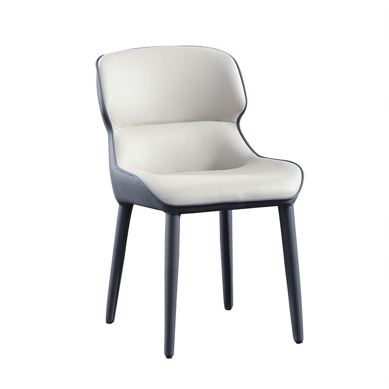 Modern Simple Side Chair Faux Leather Dining Chair for Living Room