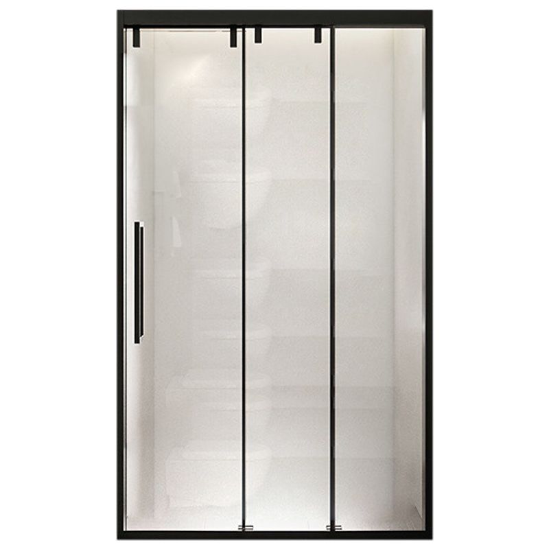 Full Frame One-shaped Tempered Glass Shower Door, Triple Linkage Shower Door Clearhalo 'Bathroom Remodel & Bathroom Fixtures' 'Home Improvement' 'home_improvement' 'home_improvement_shower_tub_doors' 'Shower and Tub Doors' 'shower_tub_doors' 'Showers & Bathtubs' 1200x1200_9f284656-feee-483b-ac7c-a7414e2fb082