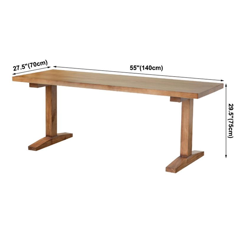 Rectangle Pine Wood Table Modern Double Pedestal Dining for Restaurant Clearhalo ' dining_table' 'Dining Tables & Seating' 'Dining Tables' 'furn' 'furn_dining_table' 'Furniture' 'furniture_dining_table' 'Kitchen & Dining Furniture' 'kitchen&dining_furn' 'kitchen' 'kitchen_dining_table' 1200x1200_9f2900f1-0e9a-44e8-a182-36eb2f929b8d