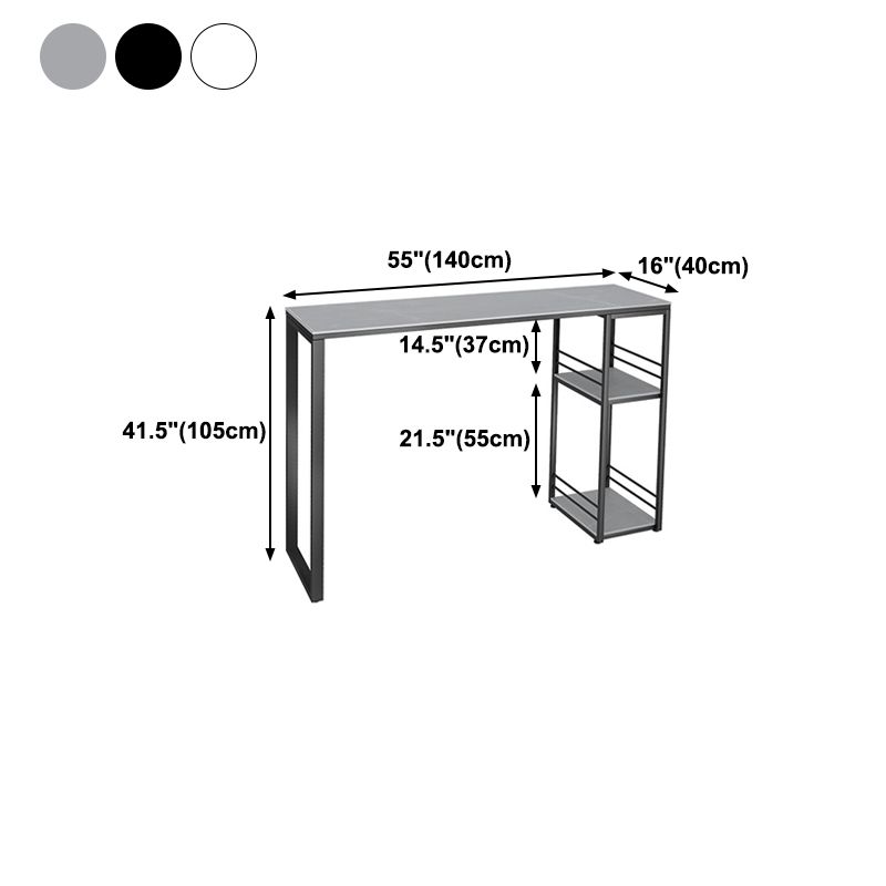 Stone Top Industrial Style Counter Table 42-inch Height Table for Balcony Clearhalo 'Bar Furniture' 'Bar Tables' 'bar_tables' 'furn' 'furn_bar_tables' 'Furniture' 'furniture_bar_tables' 'Kitchen & Dining Furniture' 'kitchen&dining_furn' 'kitchen' 1200x1200_9f294449-9ce8-4113-b71a-535673245942