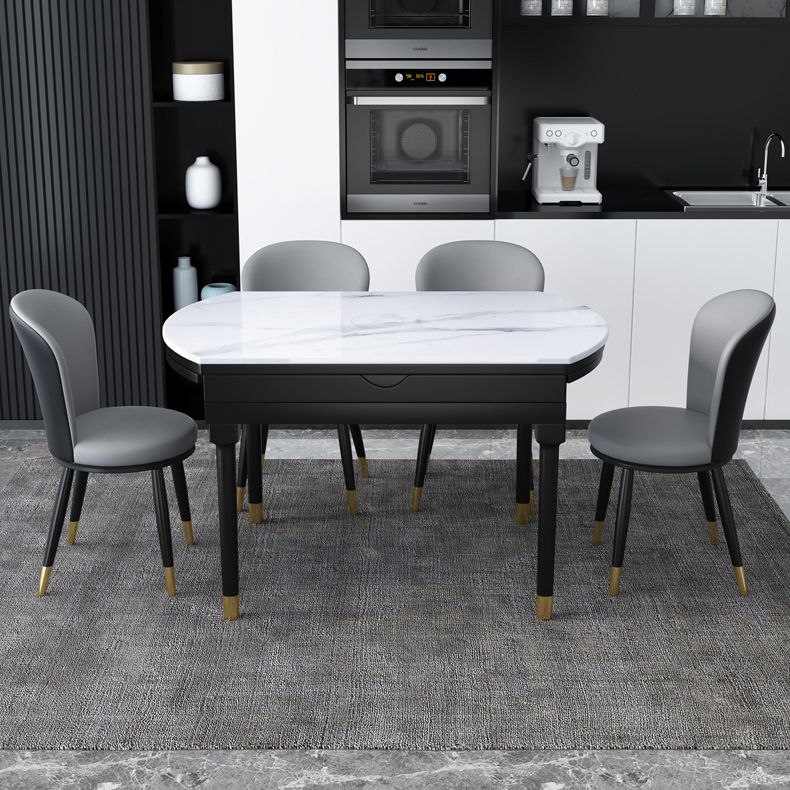 Scandinavian Home Side Chair Metal Wingback Upholstered Dining Room Chair Clearhalo ' kitchen&dining_furn' 'Dining Chairs' 'Dining Tables & Seating' 'dining_chair' 'furn' 'furn_dining_chair' 'Furniture' 'furniture_dining_chair' 'Kitchen & Dining Furniture' 'kitchen' 1200x1200_9f2a58ae-14c6-4c3f-9925-fa62393003ea