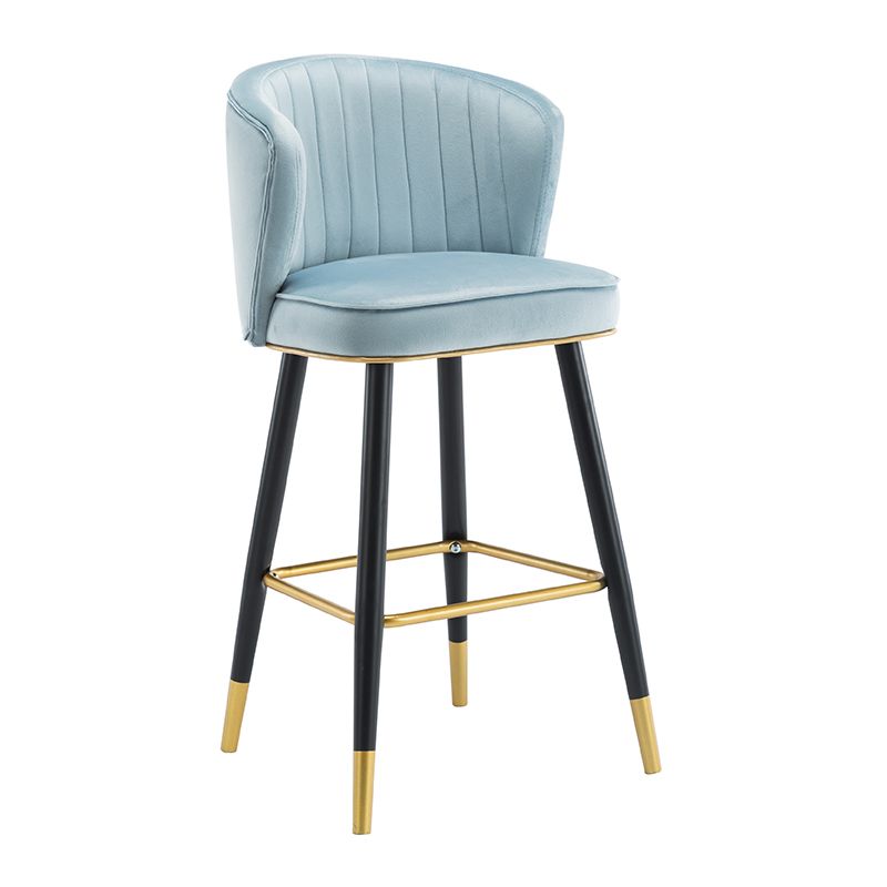 Scandinavian Iron Upholstered Counter Stools Black Low Back Bar Stools with Footrest Clearhalo 'Bar Furniture' 'Bar Stools' 'bar_stools' 'furn' 'furn_bar_stools' 'furniture_bar_stools' 'Kitchen & Dining Furniture' 'kitchen&dining_furn' 'kitchen' 'kitchen_furn' Furniture' 1200x1200_9f2a943b-bcce-45c8-b2da-97d34f6c0cc4