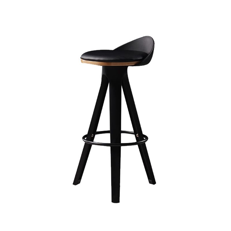 Contemporary Counter Height Stools with Low Back for Living Room