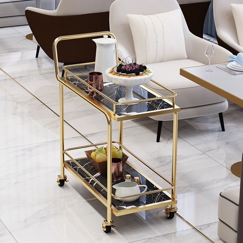 Rectangular Modern Prep Table Stone Rolling Dining Room Prep Table