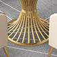 1/5 Pcs Metal Glam Style Dining Room Set with Round Table and Pedestal Base Dining Set Clearhalo 'Dining Room Sets' 'Dining Tables & Seating' 'dining_room_set' 'furn' 'furn_dining_room_set' 'Furniture' 'furniture_dining_room_set' 'Kitchen & Dining Furniture' 'kitchen&dining_furn' 'kitchen' 1200x1200_9f2fdf84-31e5-4d35-b325-16f5b07fc0c3