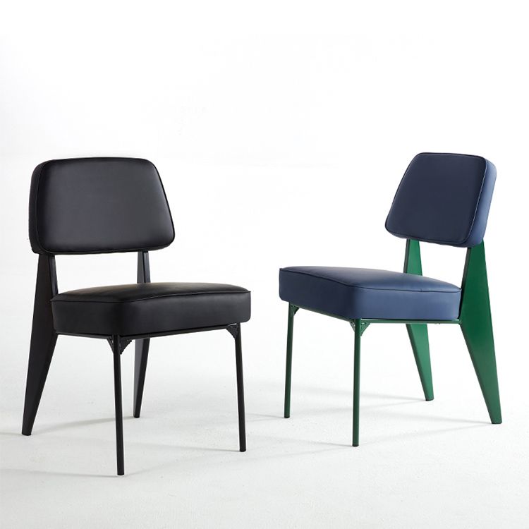 Industrial Armless Dining Chairs Open Back Upholstered Side Chair with Metal Legs Clearhalo ' kitchen&dining_furn' 'Dining Chairs' 'Dining Tables & Seating' 'dining_chair' 'furn' 'furn_dining_chair' 'Furniture' 'furniture_dining_chair' 'Kitchen & Dining Furniture' 'kitchen' 1200x1200_9f2ff9e9-3ff4-4a00-b589-48be2442bdc8