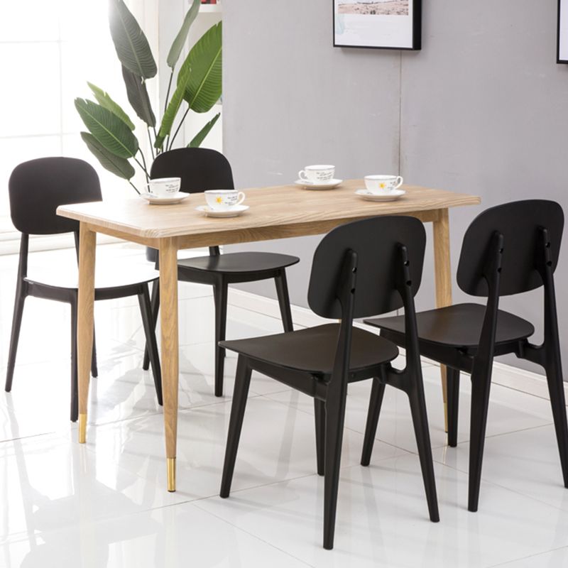 Matte Finish Plastic Dining Side Chair Stackable Open Back Dining Chair Clearhalo ' kitchen&dining_furn' 'Dining Chairs' 'Dining Tables & Seating' 'dining_chair' 'furn' 'furn_dining_chair' 'Furniture' 'furniture_dining_chair' 'Kitchen & Dining Furniture' 'kitchen' 1200x1200_9f3039c0-2a23-4d20-8610-db3038e01174