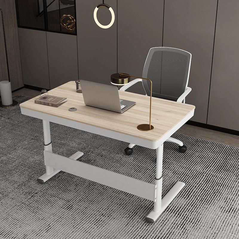 Contemporary Style Standing Desk Converter Metal Trestle Base Desk for Office Clearhalo 'furn' 'furn_office_desk' 'Furniture' 'Office Desks' 'Office Furniture' 'office_desk' 1200x1200_9f318ce7-4bdc-4325-aa00-6e5f8cce9d9b