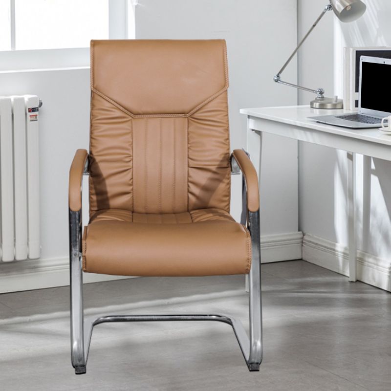 Modern Fixed Arms Office Chair Leather Task Chair for Office Clearhalo 'furn' 'furn_office_chair' 'Furniture' 'Office Chairs' 'Office Furniture' 'office_chair' 1200x1200_9f3323f4-6854-45cd-8ba6-6fba871f0a03