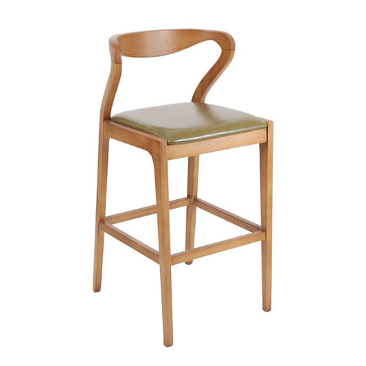 Sgabello da bar per sedile quadrati industriali con gambe in legno per casa