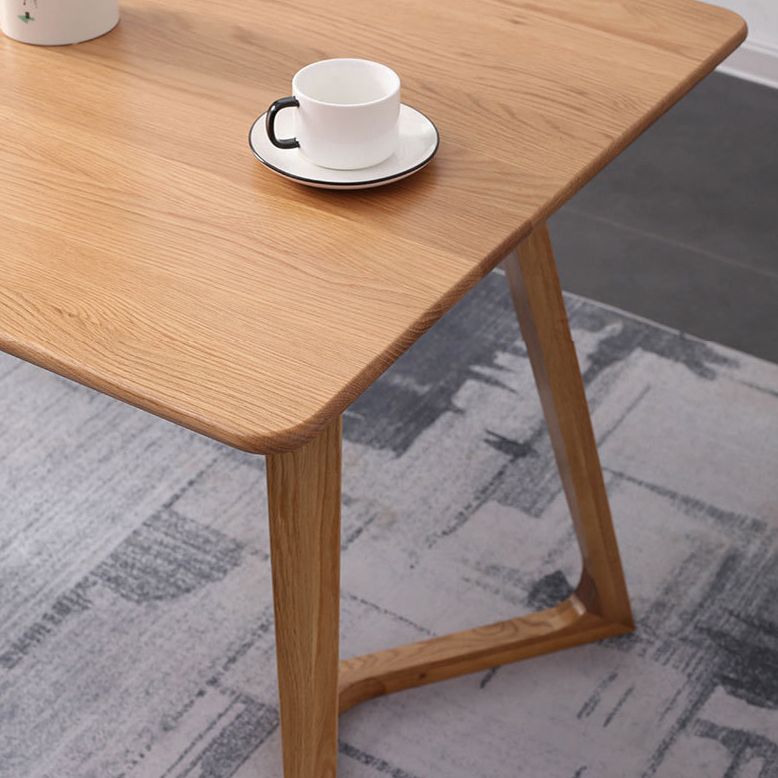 Rectangle White Oak Solid Wood Table Modern Dining Table Double Pedestal for Restaurant Clearhalo ' dining_table' 'Dining Tables & Seating' 'Dining Tables' 'furn' 'furn_dining_table' 'Furniture' 'furniture_dining_table' 'Kitchen & Dining Furniture' 'kitchen&dining_furn' 'kitchen' 'kitchen_dining_table' 1200x1200_9f34c6e0-9fbb-4a7a-b9cd-593301e7ff10