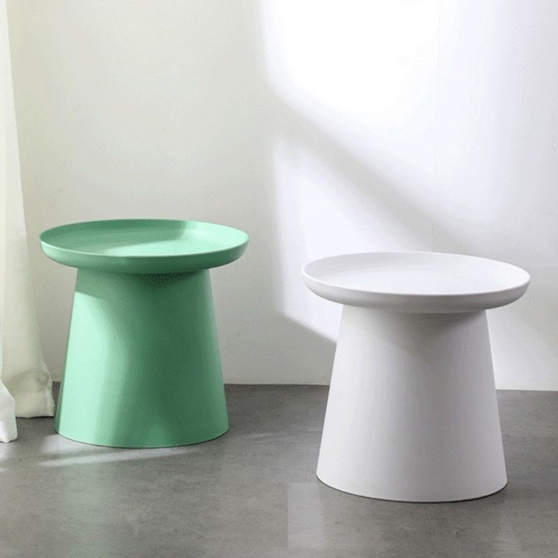 Pedestal Base Wood & Plastic Table Top Pink/green/yellow/white/grey Round Side Table