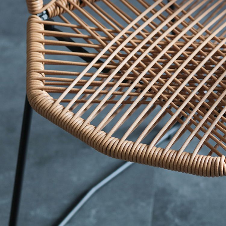 Industrial Design Open Back Dining Side Chairs Rattan Patio Dining Side Chair Clearhalo ' kitchen&dining_furn' 'Dining Chairs' 'Dining Tables & Seating' 'dining_chair' 'furn' 'furn_dining_chair' 'Furniture' 'furniture_dining_chair' 'Kitchen & Dining Furniture' 'kitchen' 1200x1200_9f34fa85-6964-4ef6-ae61-d829c42c1dcb