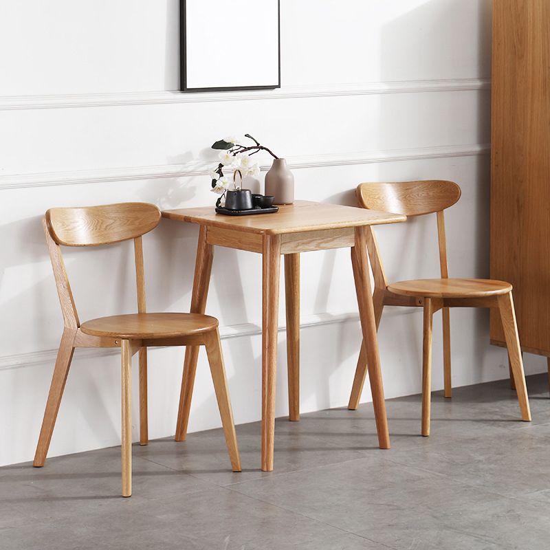 Contemporary Dining Armless Chair Matte Finish Solid Wood Open Back Chair Clearhalo ' kitchen&dining_furn' 'Dining Chairs' 'Dining Tables & Seating' 'dining_chair' 'Furniture' 'furniture_dining_chair' 'Kitchen & Dining Furniture' 'kitchen' 1200x1200_9f38a961-7922-463e-8dd5-993a8094e561