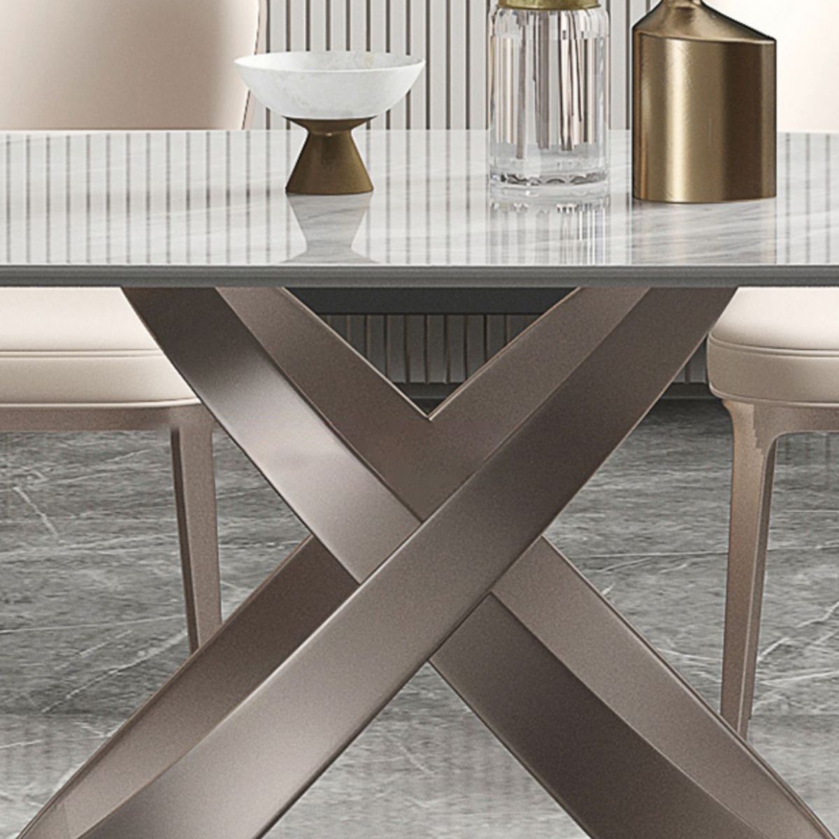 Traditional Luxury Dining Table Gray Rectangle Sintered Stone Dining Table with Pedestal Base Clearhalo ' dining_table' 'Dining Tables & Seating' 'Dining Tables' 'furn' 'furn_dining_table' 'Furniture' 'furniture_dining_table' 'Kitchen & Dining Furniture' 'kitchen&dining_furn' 'kitchen' 'kitchen_dining_table' 1200x1200_9f3937cd-0f19-49ee-bf50-5002cd12de59