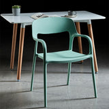 Plastic Open Back Stacking Arm Chair Contemporary Meeting Room Dining Chair Clearhalo ' kitchen&dining_furn' 'Dining Chairs' 'Dining Tables & Seating' 'dining_chair' 'furn' 'furn_dining_chair' 'Furniture' 'furniture_dining_chair' 'Kitchen & Dining Furniture' 'kitchen' 1200x1200_9f39cbfd-2380-4436-9361-7d34445260e7