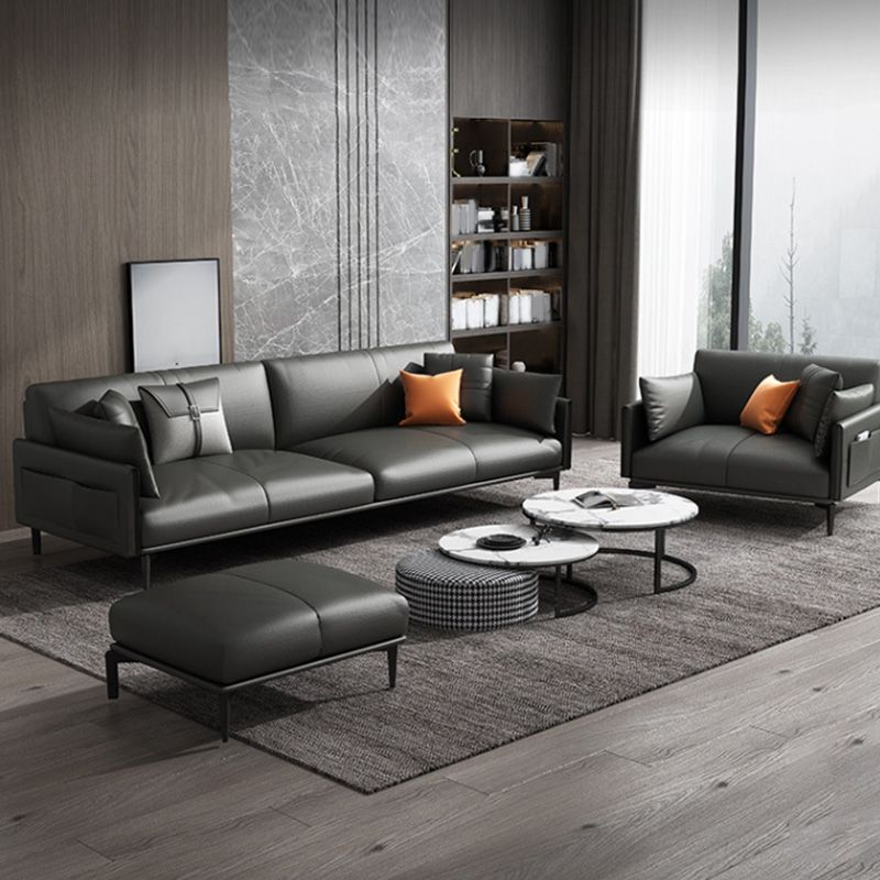 Vintage salon canapé outrez en cuir