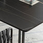 Contemporary Rectangle Dining Table Sintered Stone Dining Table with Black Double Pedestal Clearhalo ' dining_table' 'Dining Tables & Seating' 'Dining Tables' 'furn' 'furn_dining_table' 'Furniture' 'furniture_dining_table' 'Kitchen & Dining Furniture' 'kitchen&dining_furn' 'kitchen' 'kitchen_dining_table' 1200x1200_9f3a8364-fe2b-41e2-aca2-446a93ca9066