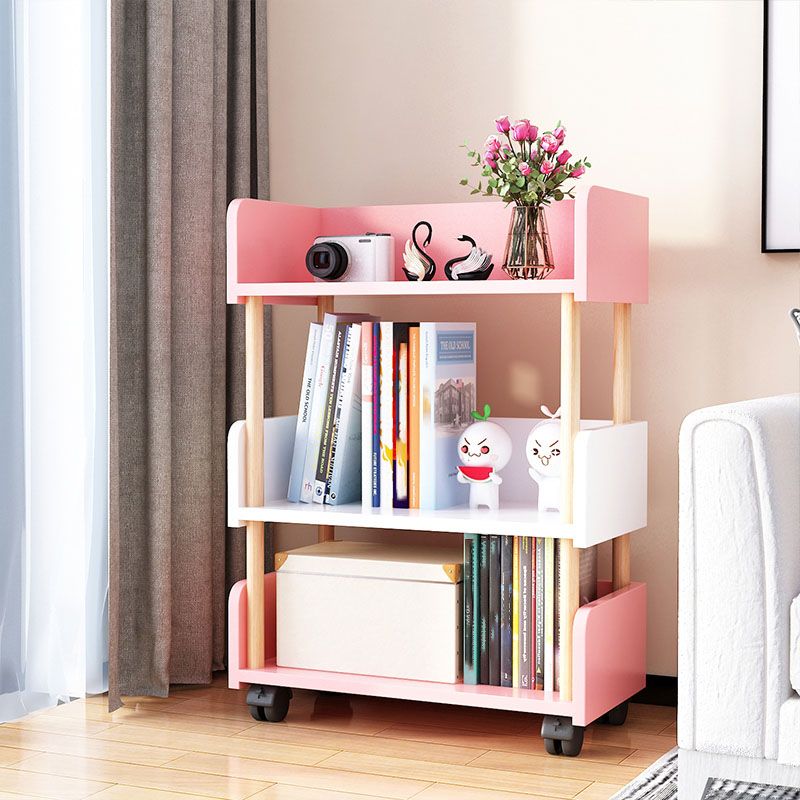 3-Shelf Manufactured Wood Etagere Bookshelf with Caster Wheels Clearhalo 'Bookcases' 'furn' 'furn_bookcases' 'Furniture' 'furniture_bookcases' 'kitchen' 'kitchen_bookcases' 'Living Room Furniture' 'Office Furniture' 1200x1200_9f3bb379-14da-451d-81d5-ab4a4fc11e17