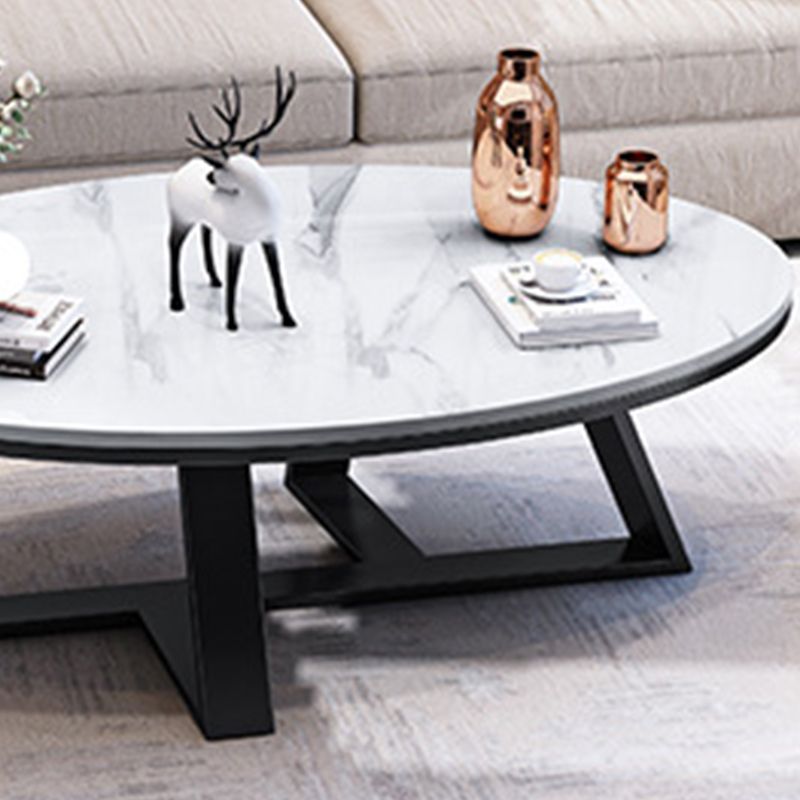 Slate Oval Coffee Table Minimalist Coffee Table for Living Room Clearhalo 'Coffee & Accent Tables' 'Coffee Tables' 'coffee_tables' 'furn' 'furn_coffee_tables' 'Furniture' 'Living Room Furniture' 1200x1200_9f3c8a25-7d1a-41c1-9816-88ae2a75f0b6