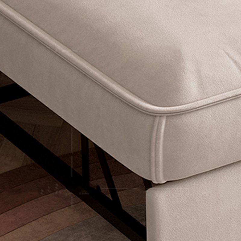 Sofá gris claro almohada de brazo cuadrado incluido sofá convertible