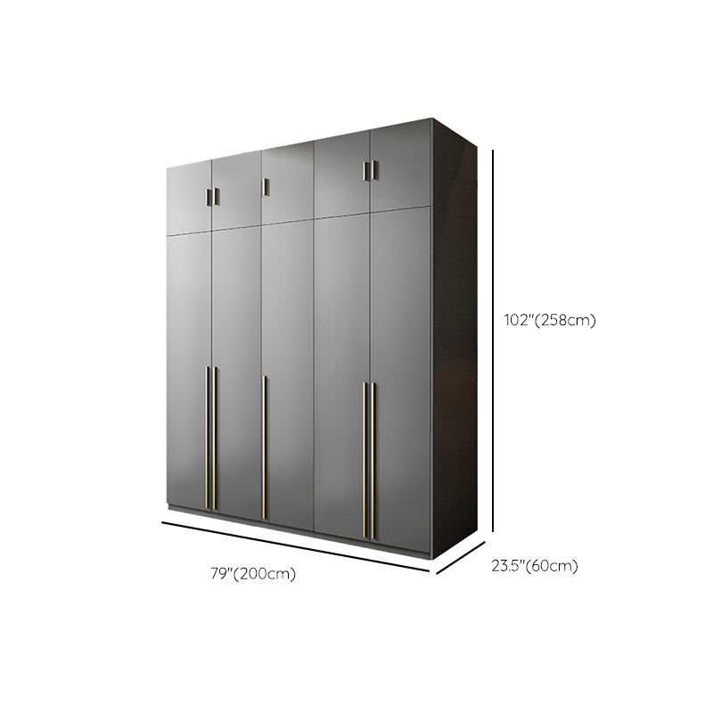 Schwarzer Kleiderschrank aus Holz mit Soft-Close-Schublade für Zuhause