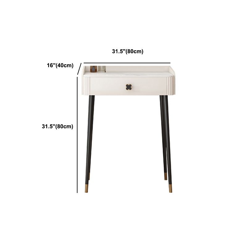 Contemporary Bedroom Storage Box Bright White Straight Feet Vanity Desk Clearhalo 'Bedroom Furniture' 'furn' 'furn_makeup_vanities' 'Furniture' 'Makeup Vanities' 'makeup_vanities' 1200x1200_9f3ea277-8892-493c-be84-38b0dbfd4990