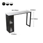 Industrial Style Bar Table Stone Top 42-inch Height Pub Table with Glass Door Clearhalo 'Bar Furniture' 'Bar Tables' 'bar_tables' 'furn' 'furn_bar_tables' 'Furniture' 'furniture_bar_tables' 'Kitchen & Dining Furniture' 1200x1200_9f404a98-75ab-4084-b2ed-233e9ef8adca