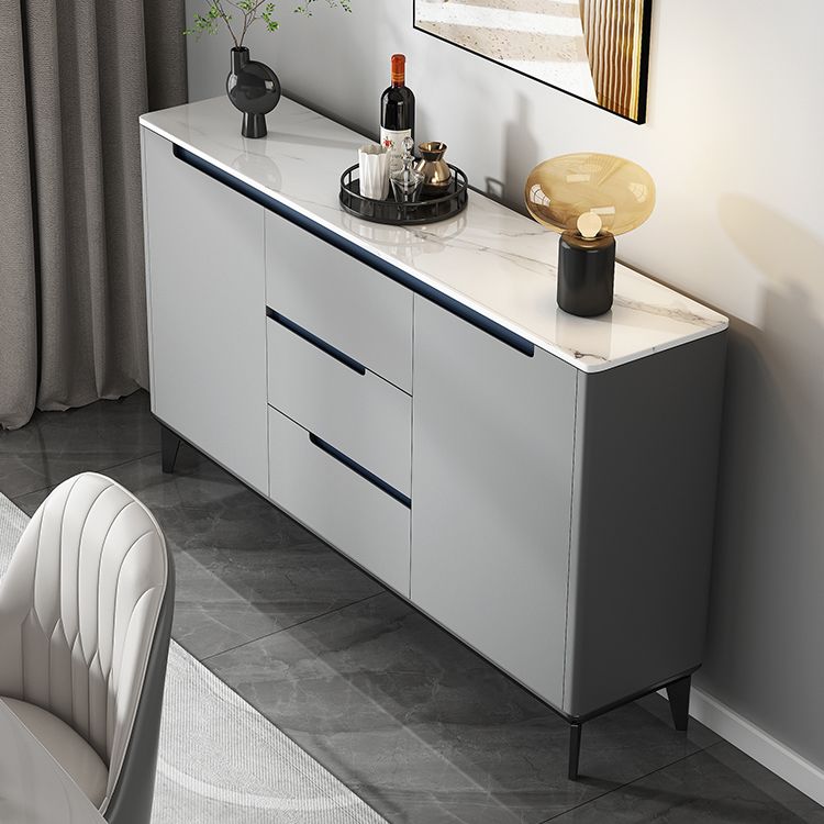Glam Sideboard Stone Top con porta e cassetto Sideboard per soggiorno