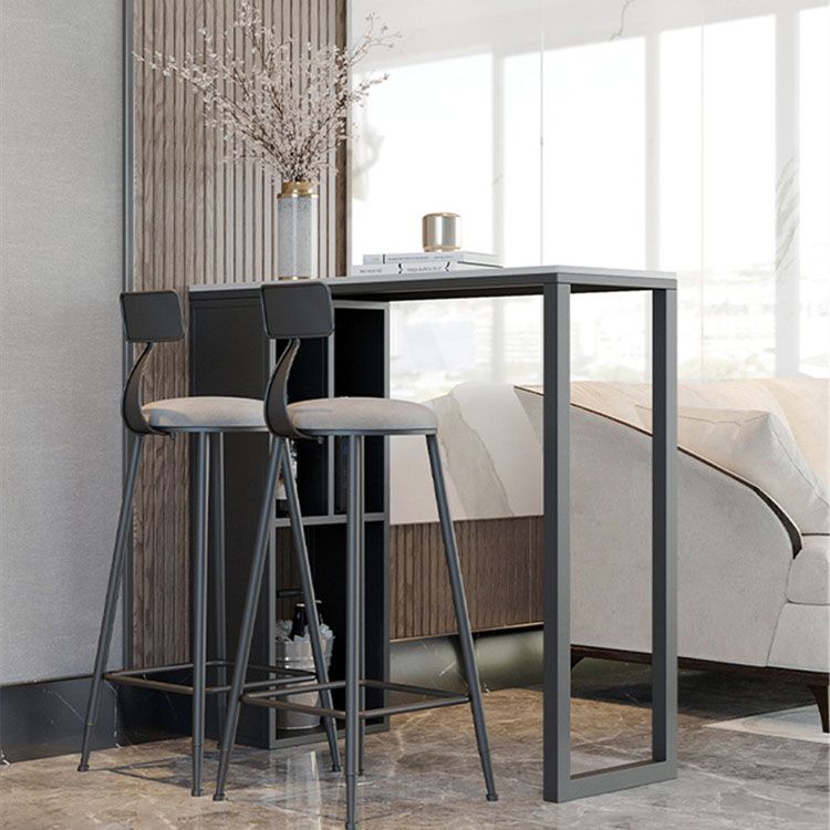 Bar Table Set 1/2/3 Stück Stein Rechteck Rechteck festes Bistro -Set