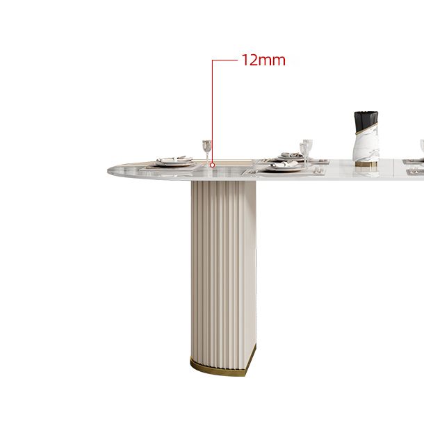 Glam 1/4/5/6/7 Pieces Dining Set Oval Sintered Stone Dining Table Set Clearhalo 'Dining Room Sets' 'Dining Tables & Seating' 'dining_room_set' 'furn' 'furn_dining_room_set' 'Furniture' 'furniture_dining_room_set' 'Kitchen & Dining Furniture' 1200x1200_9f41d094-d516-48f0-9242-48c99e045076